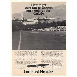  1978 Lockheed Hercules Passenger Liner Small Airport Print 