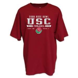  USC Trojans 2008 Rose Bowl Double Vision T Shirt Sports 