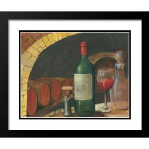 Jose Gomez Framed and Double Matted 25x29 Wine Bottle 