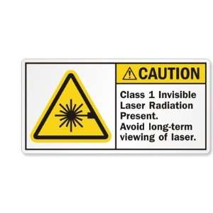  Class 1 Invisible Laser Radiation Present. Avoid long term 