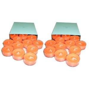  TWO DOZENS Partylite GINGER PUMPKIN Tealight Candles: Home 