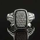 Amazing Estate Lagos Caviar Large Pave Diamond Ring 18K