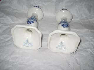 Delft candle holder candle stick PAIR Holland blue & white  