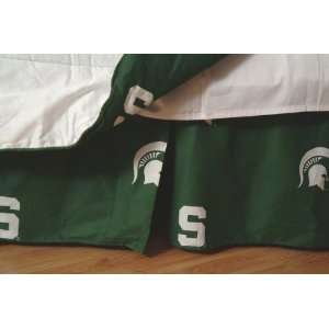  Michigan State Spartans Printed Bed Skirt  Full Bed 