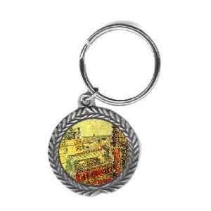   in the Rue Lepic By Vincent Van Gogh Pewter Key Chain