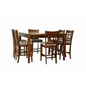  Lemberger 7 Piece Pub Table Set in Antique Finish: Home 