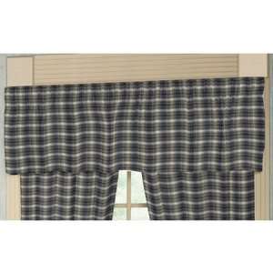   Blue Black Plaid, Fabric Curtain Valance 54 X 16 In.: Home & Kitchen
