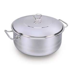 Dutch Oven : Mega Low Casserole   10.5 Quart Stainless Steel Pot with 