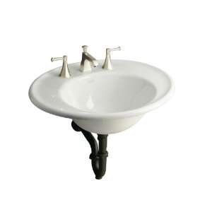 Kohler K 2822 1B FF Iron Works Lavatory with Biscuit Exterior and 