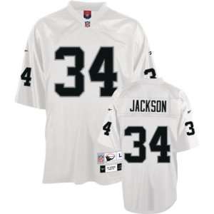  Bo Jackson LA Raiders White NFL Premier 1988 Throwback 