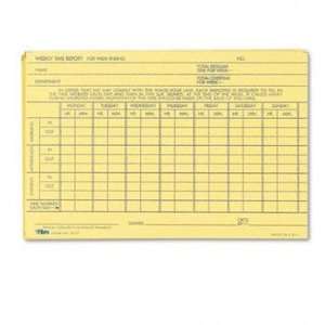  TOPS® Weekly Employee Time Report Card CARD,TIME,WKLY,REPORT 