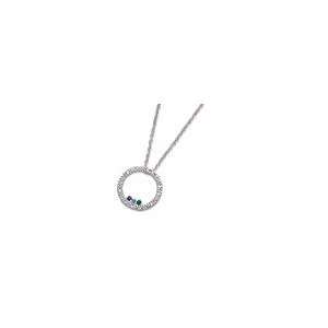  ZALES Sterling Silver Diamond Accent and Birthstone Circle 