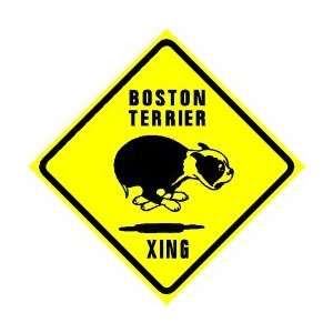  BOSTON TERRIER CROSSING sign * street dog: Home & Kitchen