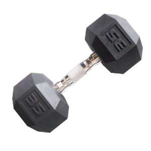  Cap Barbell Workouts Coated Hex Dumbbell, Black, 35 lb 