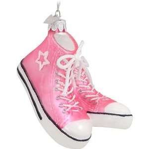  Pink Tennis Shoes Glass Ornament (Order by 12/7 for Xmas 