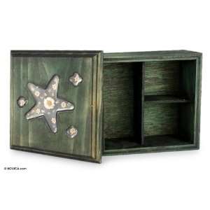  Wood jewelry box, Natural Star
