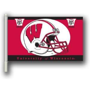  WISCONSIN BADGERS Double Sided Car Flag: Home Improvement