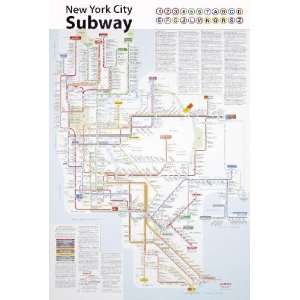 John Taraunac   New York City Subway Map Offset Lithograph:  