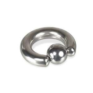    Large Gauge Surgical Steel Captive Bead Ring   0G 15mm Jewelry