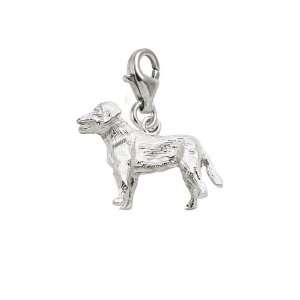   Charms Labrador Charm with Lobster Clasp, Sterling Silver Jewelry