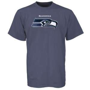  Seattle Seahawks Pacific Blue Logo Tech T shirt Sports 