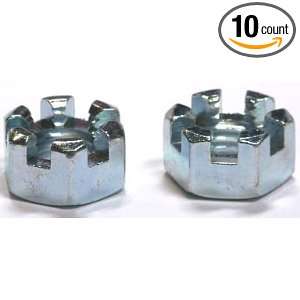 Slotted Hex Nuts / Steel / Zinc / 10 Pc. Carton  