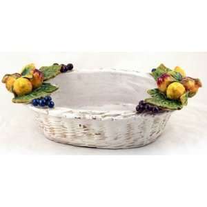  ROBBIANA Oval basket Centerpiece w/Fruits [#A319/F ROB 