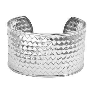  Stainless Steel Bangle Bracelet Braided Design   Size 8 