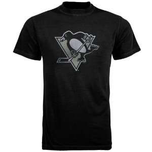  Majestic Pittsburgh Penguins Black Slim Fit Logo T shirt 
