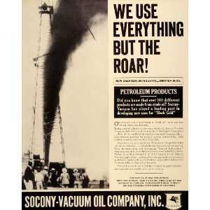 1937 Ad Socony Vacuum Pegusus Petroleum Oil Black Gold   Original 