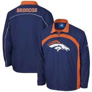   Denver Broncos Navy Blue Play Maker Full Zip Jacket: Sports & Outdoors
