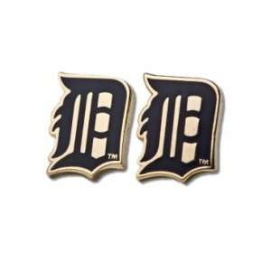 Detroit Tigers English D Small Post Earrings:  Sports 