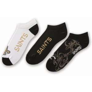  For Bare Feet New Orleans Saints Mens 3 Pack Socks Large 