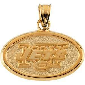   Clevereves 14K Yellow Gold New York Jets Pendant CleverEve Jewelry