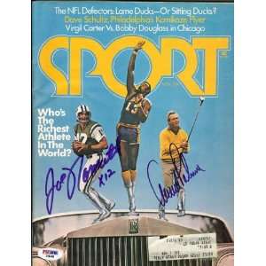 Arnold Palmer & Joe Namath Autographed/Hand Signed 1976 Sport Magazine 
