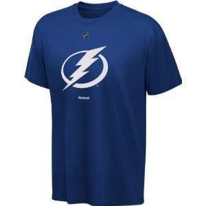Tampa Bay Lightning  Blue  Primary Logo T Shirt  Sports 