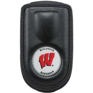   : Wisconsin Badgers Black Leather Cell Phone Case: Sports & Outdoors