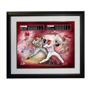 Autographed Roy Halladay 16x20 framed Perfect Game and No Hitter 