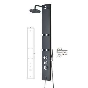  Shower Panel Tower: Overhead Rainfall with 4 Massage Jets 