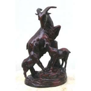   : Metropolitan Galleries SRB53202 Goat Family Bronze: Home & Kitchen