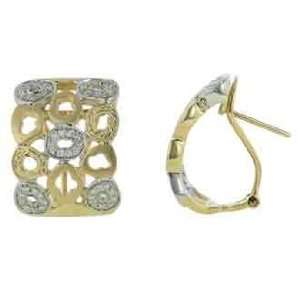   Gold Diamond Earrings Diamond quality AA (I1 I2 clarity, G I color