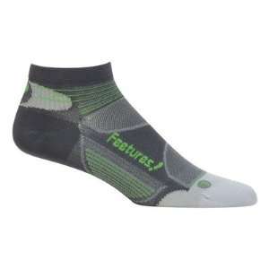   Light Cushion Low Cut Sock in Carbon / Electric Green (Set of 3): Baby