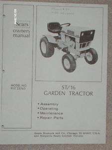 917.25740  Suburban ST16 Tractor Manual & Lists  