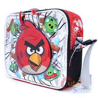 Angry Birds School Lunch Bag w/Red Bird & Pigs  Red Attack  Rovio 