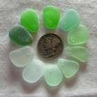   Drilled Flawless Frosty Beach Sea Glass Pendants Many Shades of Green