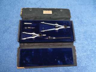VINTAGE VEMCO DRAWING INSTRUMENTS SET COMPASS + PENS KIT WITH PARTS 
