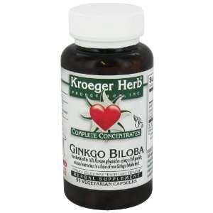  Kroeger Herb Ginkgo Biloba    90 Vegetarian Capsules 