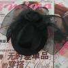 NEW feather veil rose hen party races BLACK Fascinator  