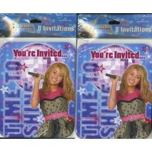  Disney Hannah Montana Birthday Card Invitation (2) 8 packs 