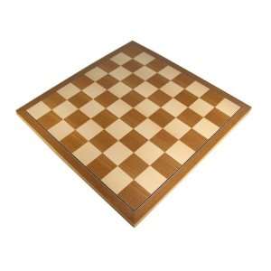   Chess Board   Teak and Maple with 1 3/4 Squares Toys & Games